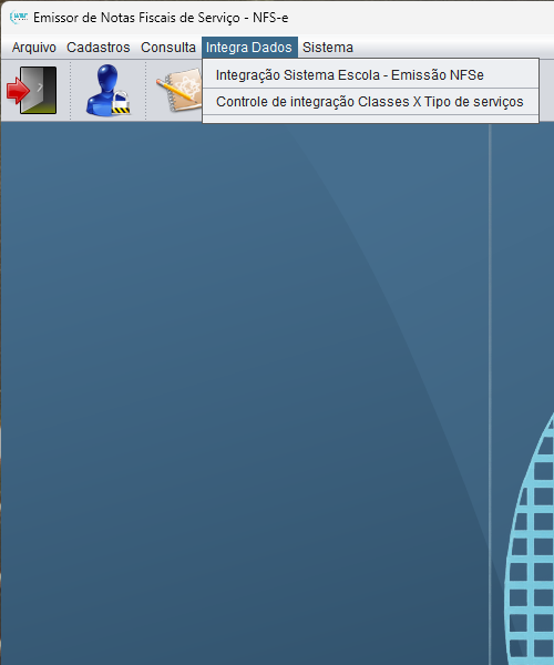 1 Menu Integracao Dados