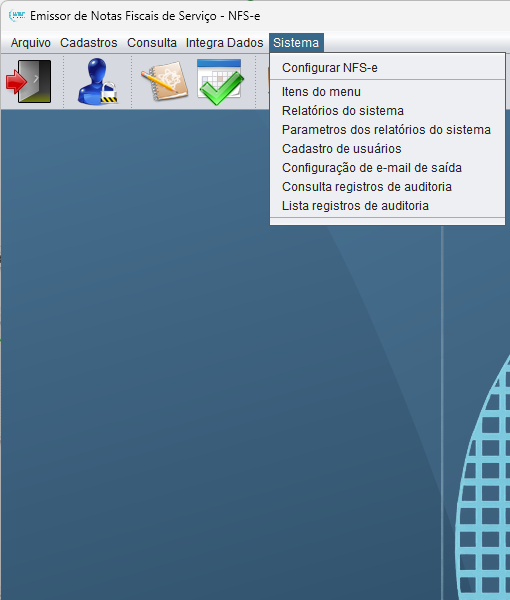 1 Menu Sistema