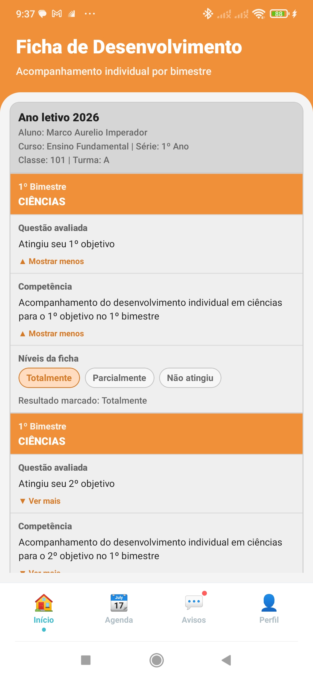 Ficha de Acompanhamento Individual — Android