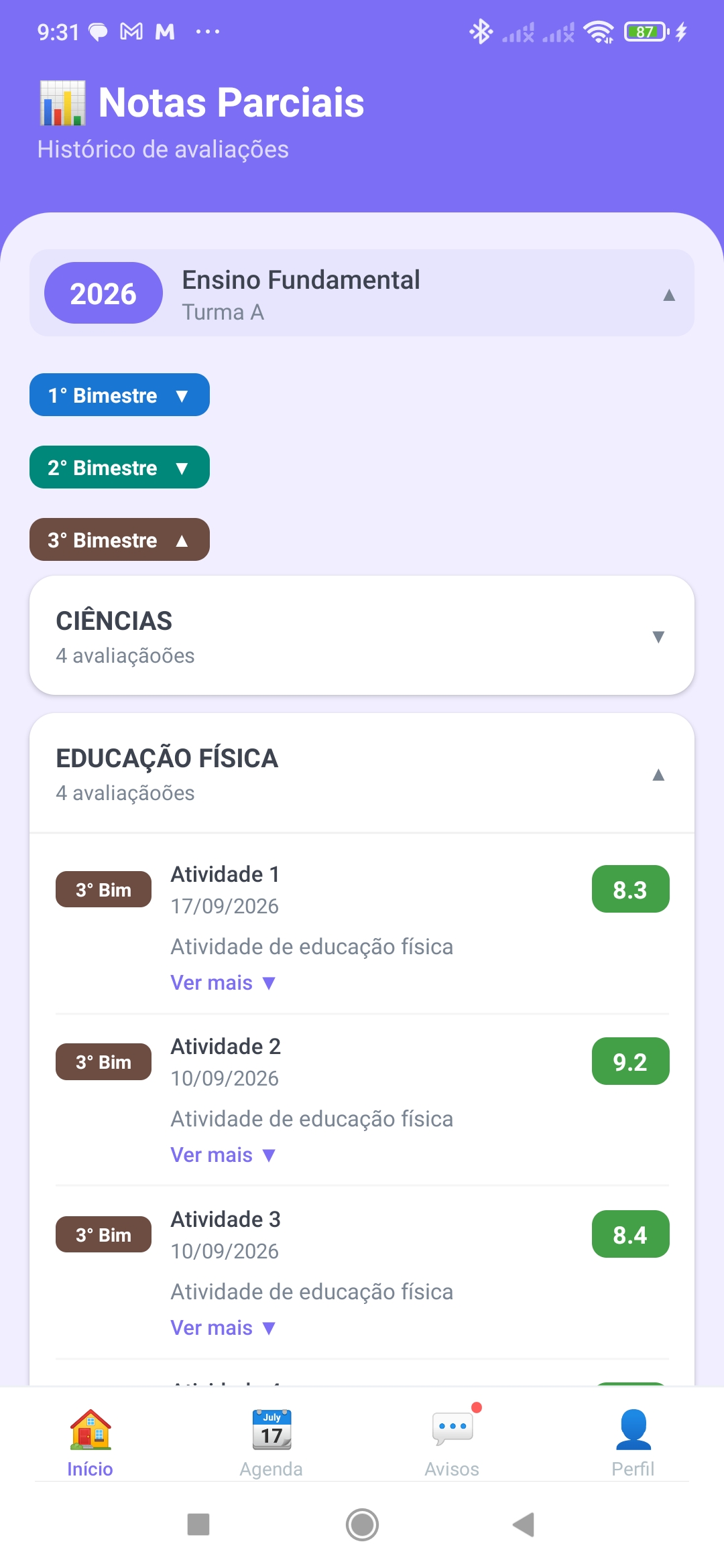 Notas Parciais — Android
