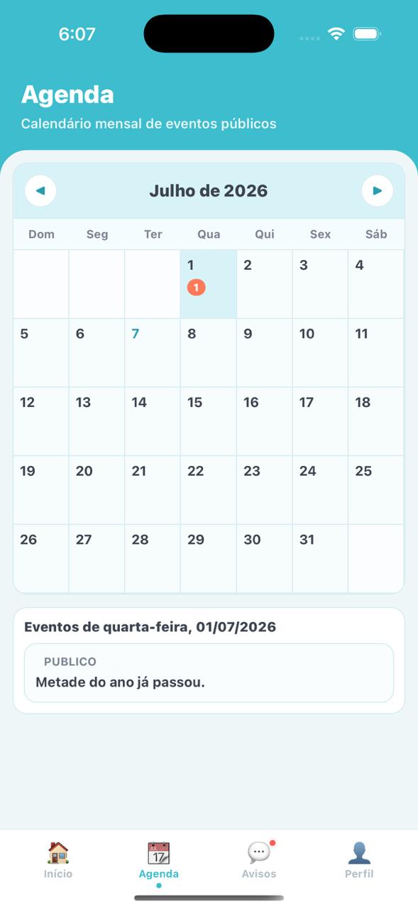 Calendário de Eventos — iOS