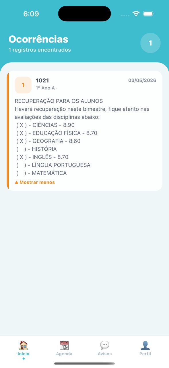 Ocorrências — iOS